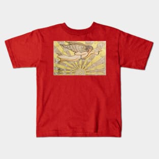 Angel flying high overhead Kids T-Shirt